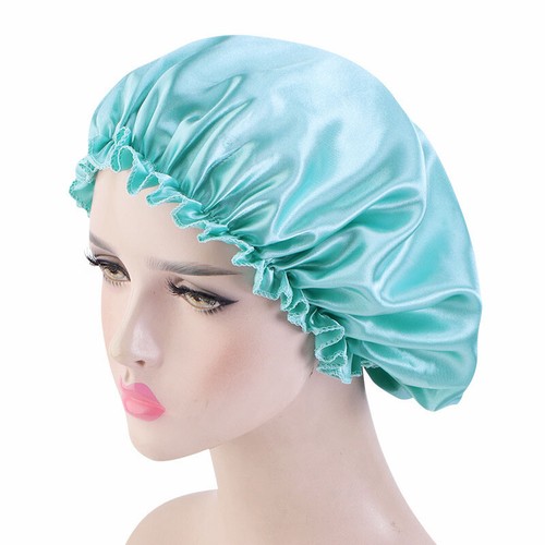 Satin Night Sleep Cap Hair Care Bonnet Head Cover Band Elastic Hat Adjust - Picture 20 of 44
