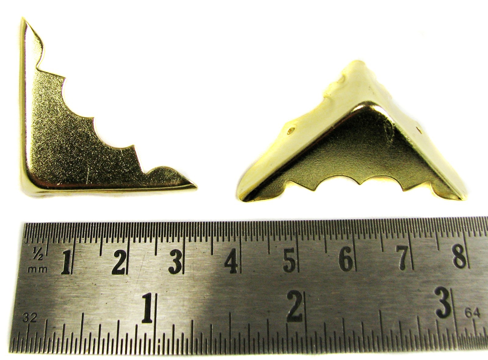 8pc. Decorative Brass Box Corners w/ Screws a great finishing touch! eBay