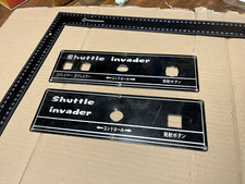 Pair of Aluminium finger panels from a space invader table top we converted.