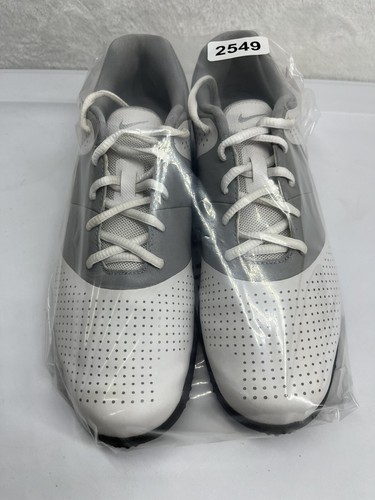 Womens NIKE Lunarlon Sz 5.5 Golf Light Spike Shoes Lace Up Sneakers White Silver - Picture 12 of 12