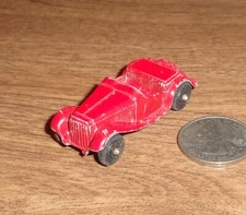 Vintage Tootsie Toy Red MG T-Series Convertible Roadster Diecast Car Made in USA