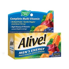 Nature's Way Alive! Men's Energy Multi-Vitamin Tablets, 50 Ct (6 Pack)