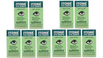 10 x ITONE Eye Drops Herbal Ayurvedic for Conjunctivitis & Itching of Eyes