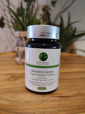 RESVERATROL 99.8% PURITY 1000mg - 10/60/120 - 3RD PARTY TESTED - SEE PHOTOS
