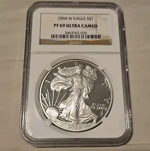 2004-W Proof American Silver Eagle NGC PF69 Ultra Cameo
