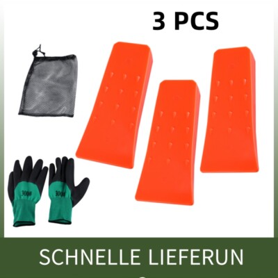 3 X 150 mm Fällkeile aus Kunststoff ABS Forstkeil groß Tree Felling Wedges Kit
