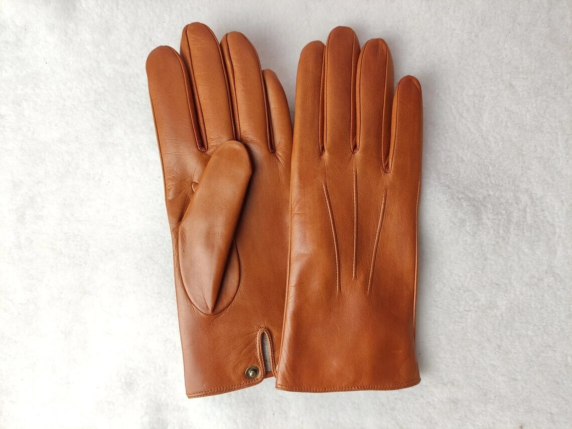 Mens leather gloves cashmere or silk lined. Handmade. We make custom orders.
Opens in a new window o