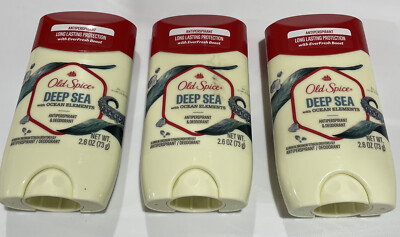 3 Old Spice Trip Protect Anti Deodorant Deep Sea Ocean Elements 2.6oz  Exp 2024+