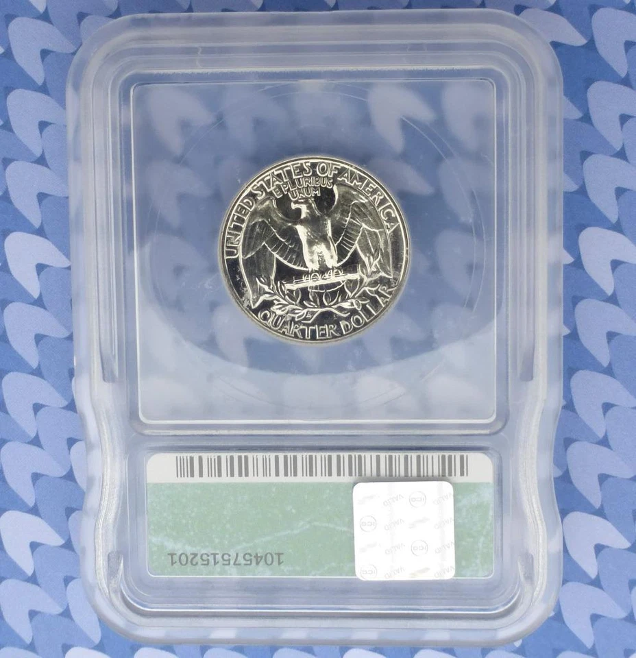 1963 ICG PR 68 Washington Silver Quarter, Gem Proof 68 Silver 25-Cent Coin - Image 2 of 4