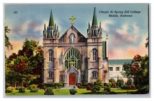 Postcard AL Chapel Spring Hill College Mobile Alabama