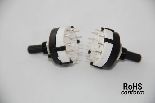 1,2 Pole 6 Position PANEL Wiring ROTARY SWITCH 2P6T - Foto 2 di 4