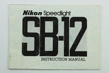 191551 Nikon Speedlight SB-12 Genuine Original User Instruction Manual Booklet