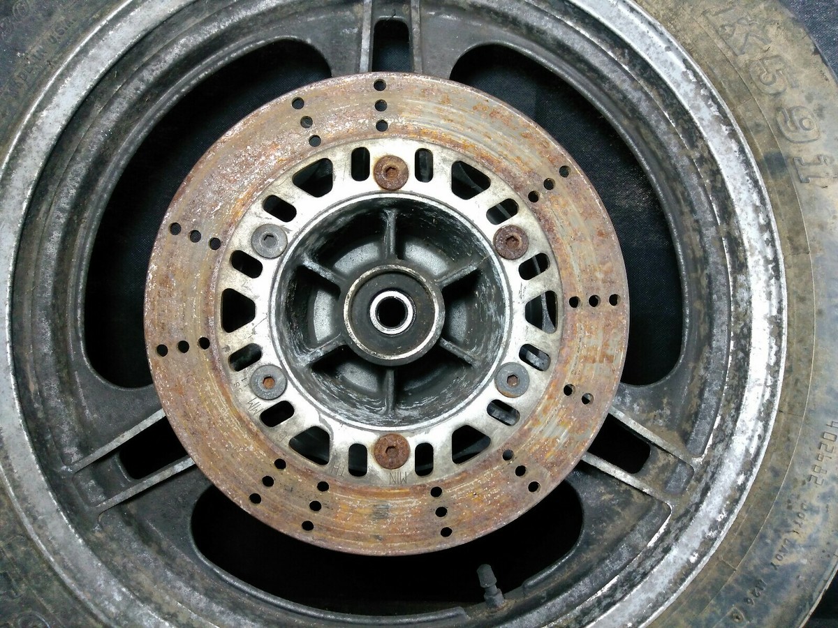 1984 Kawasaki GPZ750 GPZ 750 Zx750a Rear Rim Rotor Wheel Hub 1984 Kawasaki GPZ750 GPZ 750 Zx750a Rear Rim Rotor Wheel Hub