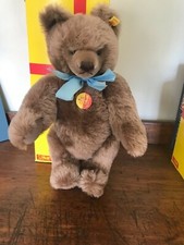 Steiff teddy bear 0202/41 Growler w/ tags  box AUTOGRAPHED signed on foot