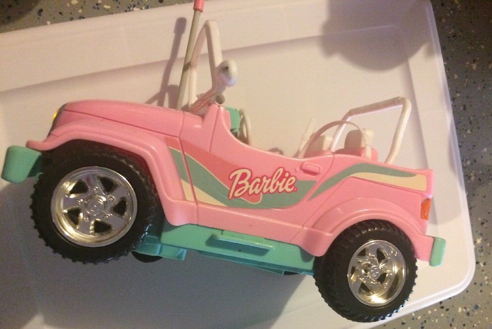 Barbie Vintage Barbie Jeep Wrangler Chrysler Pink Beach 1998 Mattel headLights eBay