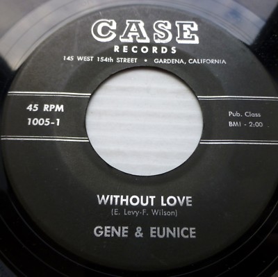 GENE & EUNICE r&r Duett 7'' Single 45 RPM Sehr Gut (VG) CASE