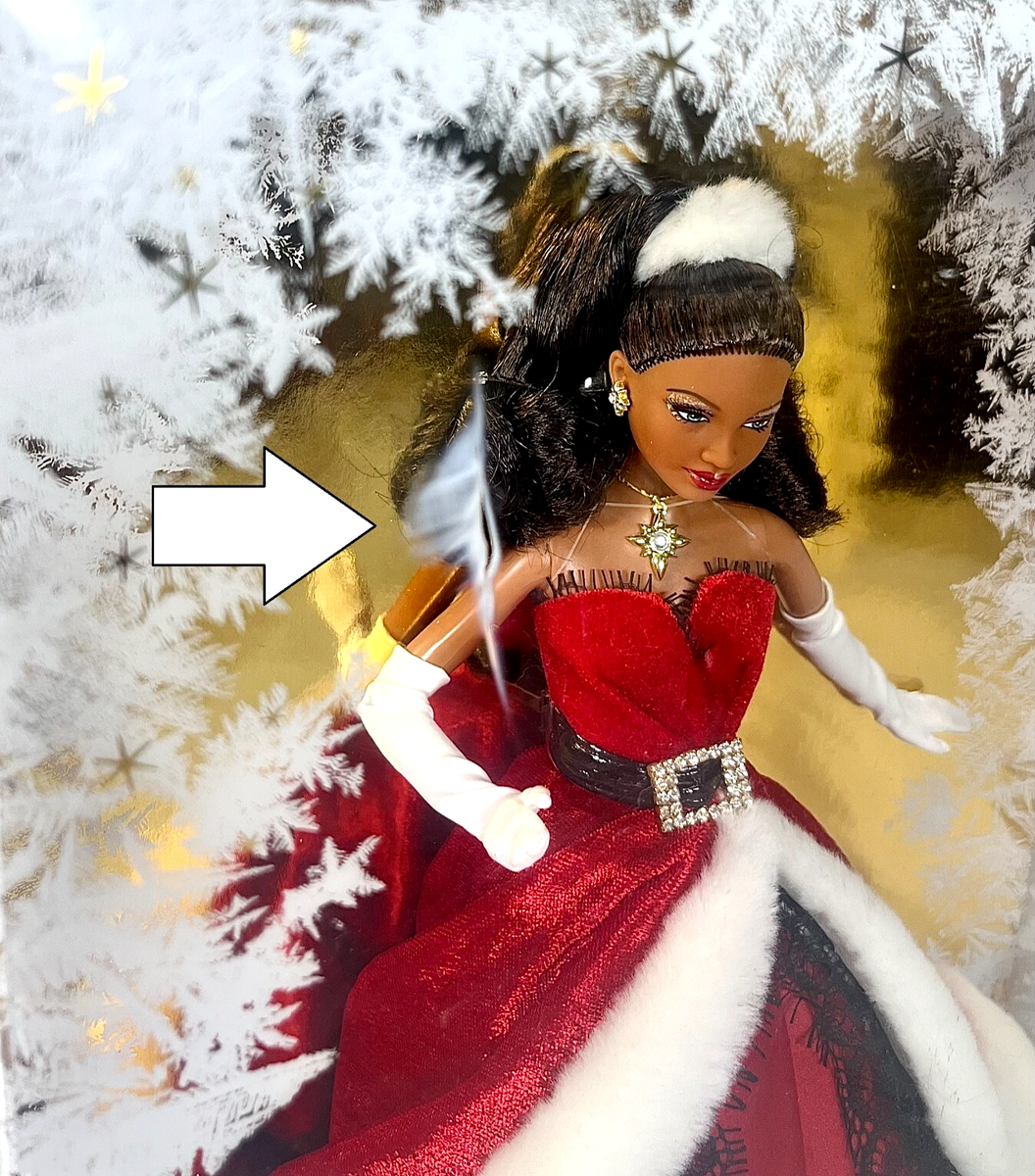 2007年　ホリデーバービー Holiday Barbie Doll Blonde Mattel 2007 Red Santa Dress