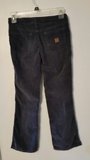 Girls Carhartt 5 Pocket Soft velvet/Velour Jeans Adjustable waist Size 10