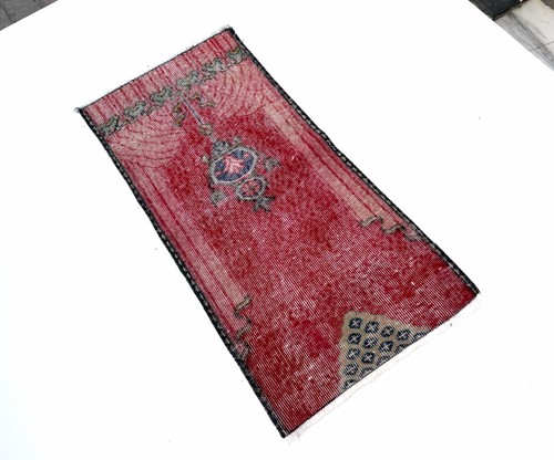 TRIBAL VINTAGE BOHO HANDGEKNÜPFT OUSHAK WOLLE HANDGEFERTIGT TÜRKISCH ANTIK EINGANGSTEPPICH - Bild 3 von 10
