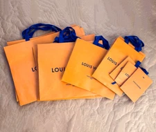 LOUIS VUITTON Authentic Empty Gift Bag ( Large, Medium, Small ) Orange B-222