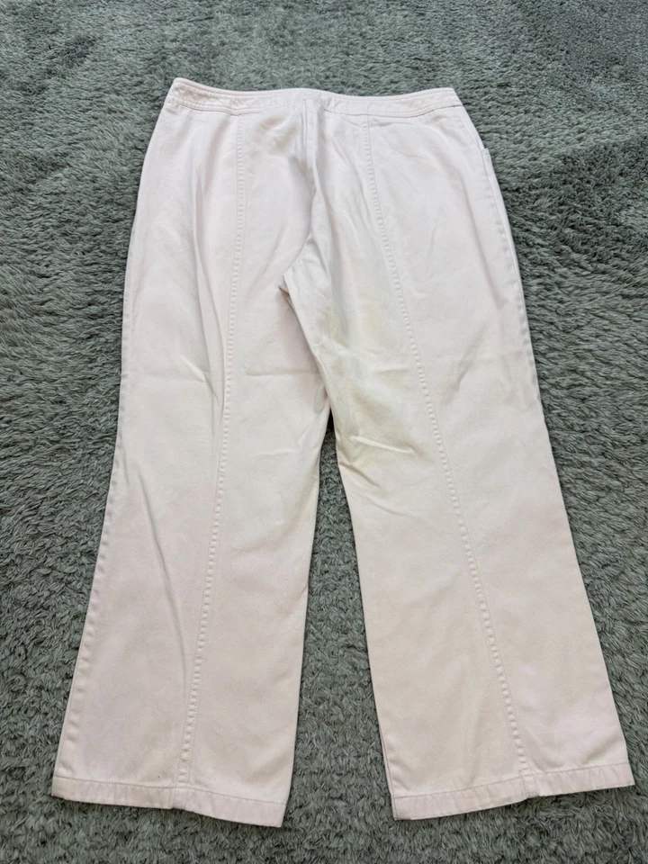 Pantalones chinos Caslon Jeans para mujer 6 rosas tiro alto pierna ancha Barbie carrera Foto 2 de 4