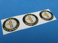 MUSTANG LOGO DOMED DECAL EMBLEM STICKER SET OF THREE 022 WHITE