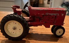 Vintage Toy Red Metal Tractor Made In USA Original 8โ International