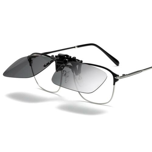 Unisex Sunglasses Clip On Flip Up Polarised UV400 Driving Glasses Sun B D6Y8 - Picture 8 of 27