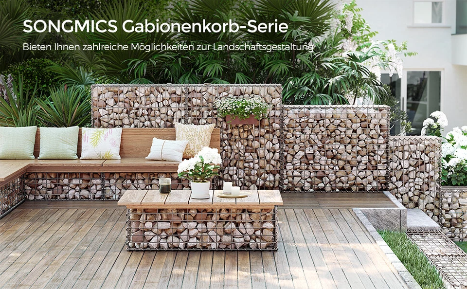 Gabion Gabionen Steinkorb Steingabionen Drahtzaun Säule Gabionenkorb Schüttkorb - Bild 3 von 4