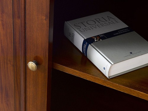 Librería Imperiale estilo Inglés ministerial presidencial nogal y hoja oro co... - Imagen 9 de 10