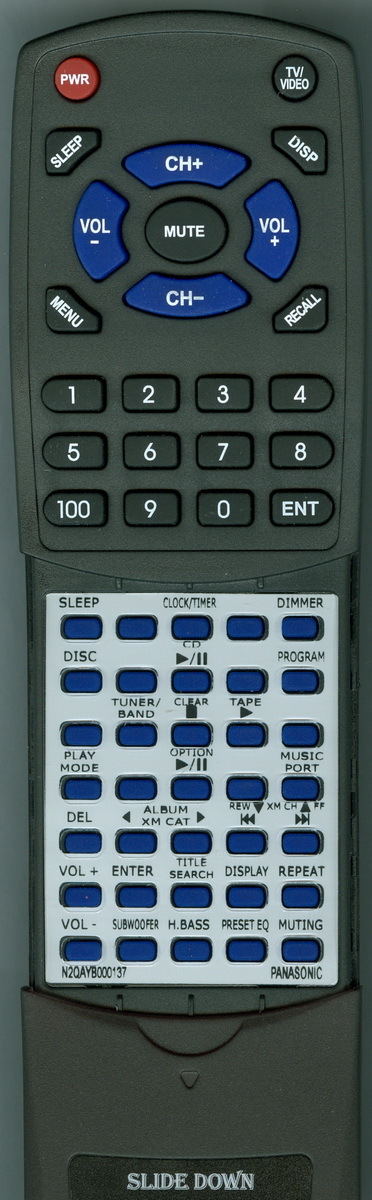Replacement Remote Control for PANASONIC N2QAYB000137, SCAK750