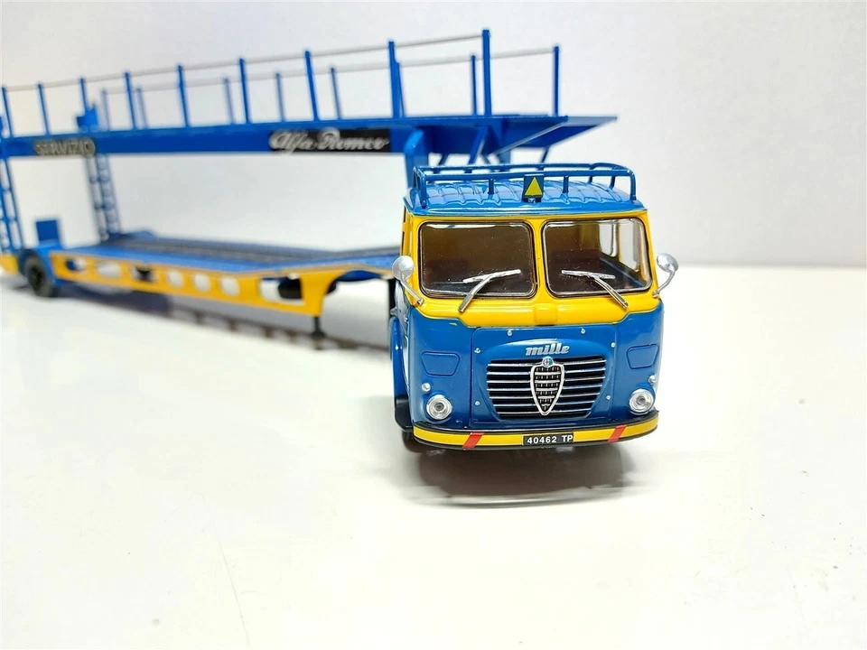 Camion Bisarca Alfa Romeo Mille del 1958 Servizio Alfa Romeo - 1/43 Artigianale - Immagine 2 di 4