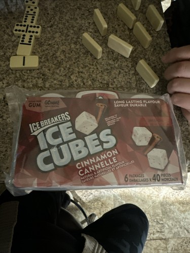 Ice Cubes Cinnamon Sugar Free Chewing Gum Bottles, 3.24 Oz (6 Count, 40 Pieces)