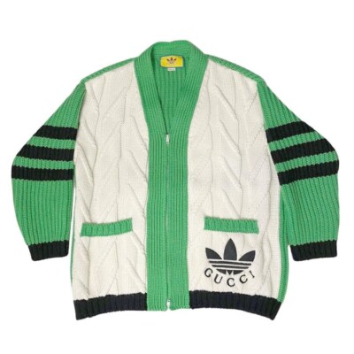 GUCCI×adidas カーディガン　グッチ Gucci x adidas GG Trefoil Cardigan 'Blue' 700474-XKCD0-4753