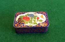 China Cloisonne Schmuck Schatulle Blumen Schmetterling Muster 20.Jh Topzustand