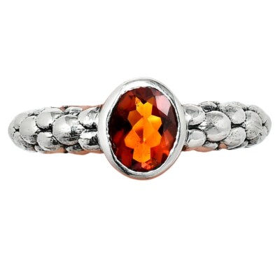 925 Sterling Silver Oval Gemstone Beaded Band Ring Jewelry for Women AGR1023