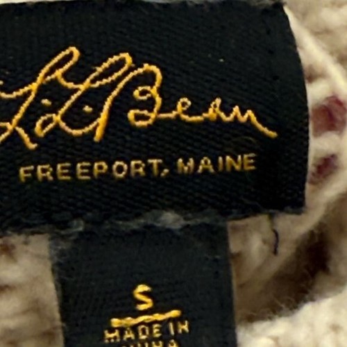 L.L. Bean Vintage Cable Knit Fisherman Turtleneck Sweater Small Wool Cashmere - Picture 8 of 10