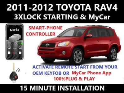 Plug & Play Remote Start 2010-2012 Toyota RAV4 3X Lock MyCar SmartPhone