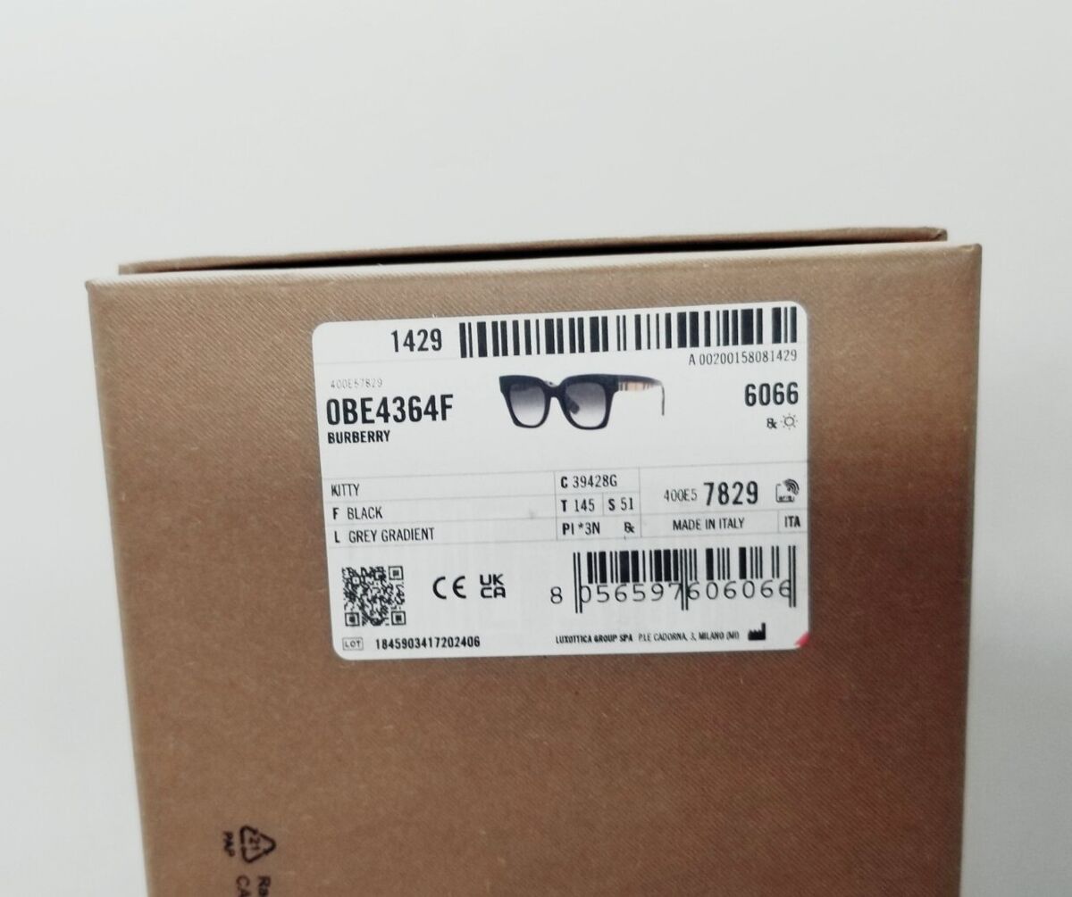 BURBERRY black/grey gradient KITTY BE4364F 39428G 51 BURBERRY black/grey gradient KITTY BE4364F 39428G 51