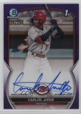 2023 Bowman Chrome Prospect Purple Refractor /250 Carlos Jorge #CPA-CJ Auto wq8