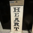 Crafter's Square Wood Plaque Sign Set Vertical Lettering HOME PEACE HEART — photo 2