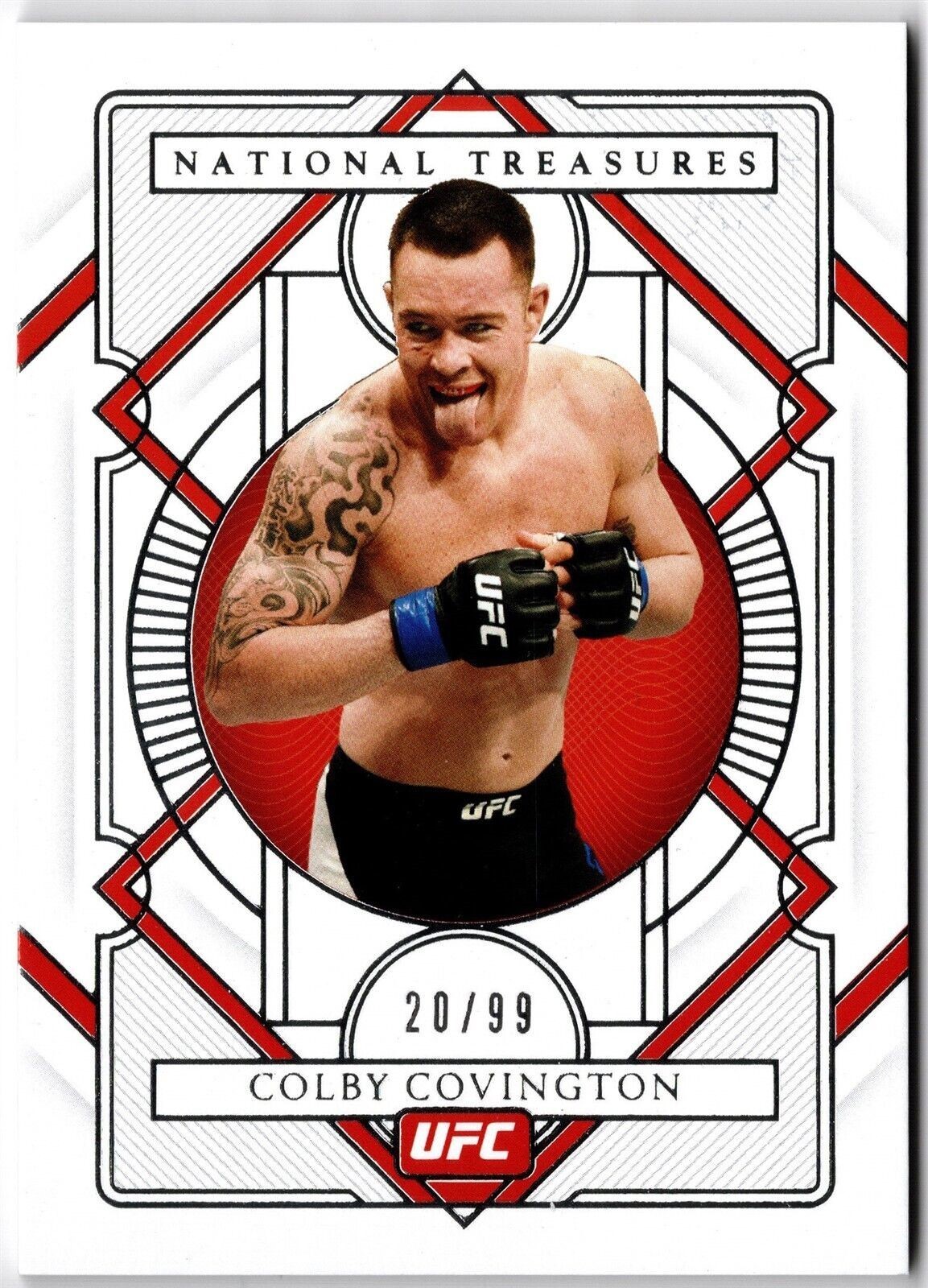 2021 Panini Chronicles UFC MMA National Treasures COLBY COVINGTON #347 #20/99
