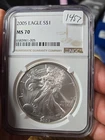 2005 American Silver Eagle - NGC MS70