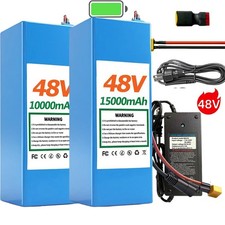 48V Battery 48 Volt 10Ah 15Ah 20Ah Electric Lithium Battery for 0-1000W Motor