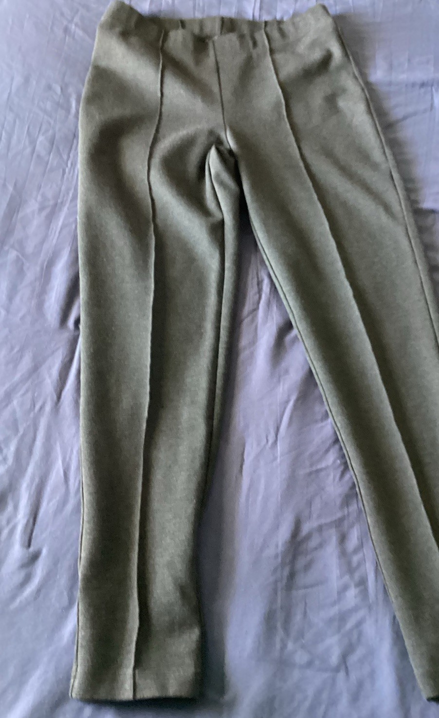 Lilly Pulitzer Gray Ponte Slim Straight Pants Women Elastic Waist Stretch