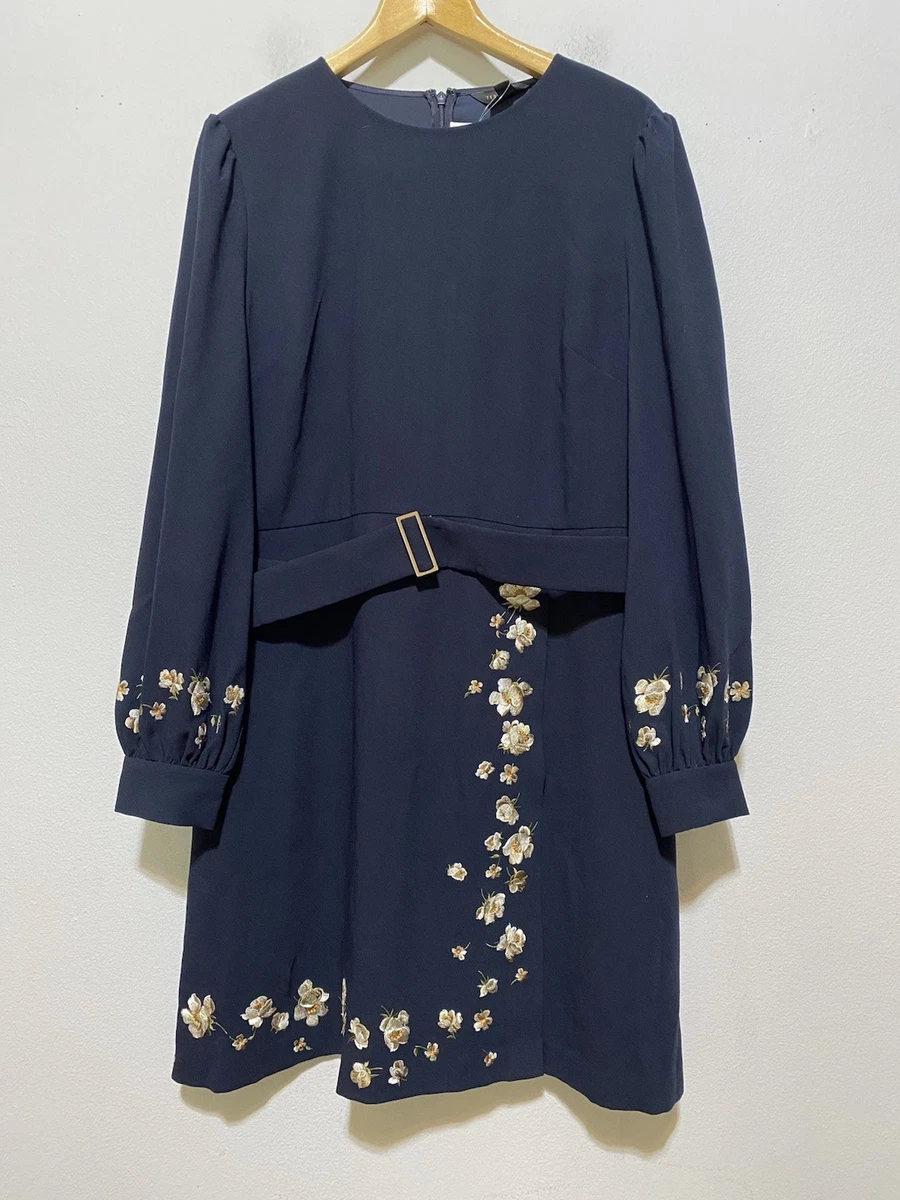 ted baker navy blue floral dress Ted Baker