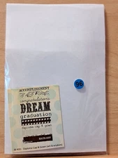 Unity Stamps B96 Diploma Cap & Gown Wit Wisdom Red Rubber Cling Stamp