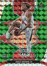 2021-22 Panini Mosaic #245 Greg Brown III Green Portland Trail Blazers