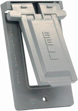 BELL 1-Gang Gray GFCI Weatherproof Electrical Outlet Cover 5103-0, Outdoor Outle