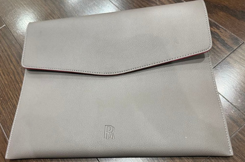 Rolls-Royce Owner's Manual Case Gray RR Logo Document Pouch OEM